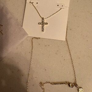 Elegant Gold Cross Pendant Necklace